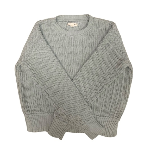 🍁Aeropostale Waffle Knit Sweater Light Mint Green - Women’s Small - Picture 1 of 8